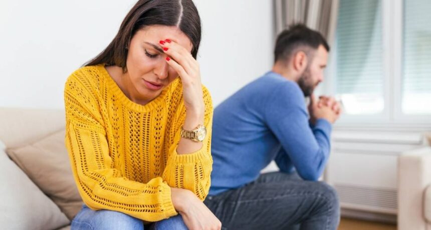 Couple trying to overcome anger and resentment in marriage